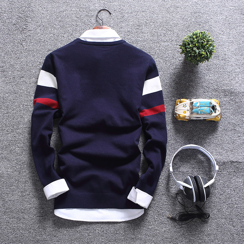 2018 New Fashion Autumn Sweater Men Round Collar Soft Pullover Men Slim Fit Mens Sweaters Casual Male Christmas Sweater MY1803 V191118