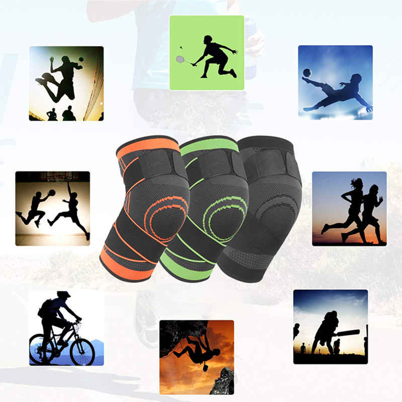 Sports Knee Pads Professional Pressure Stabilized Knee Protector kneecap supporter Knee Pad For Basketball Tennis Cycling Running