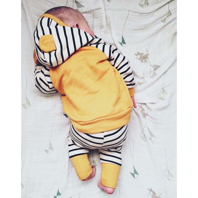 Toddler baby girl clothes set outfit Kids Baby Boys Girls Clothes Hooded T-shirt Tops+Pants Outfit Sets
