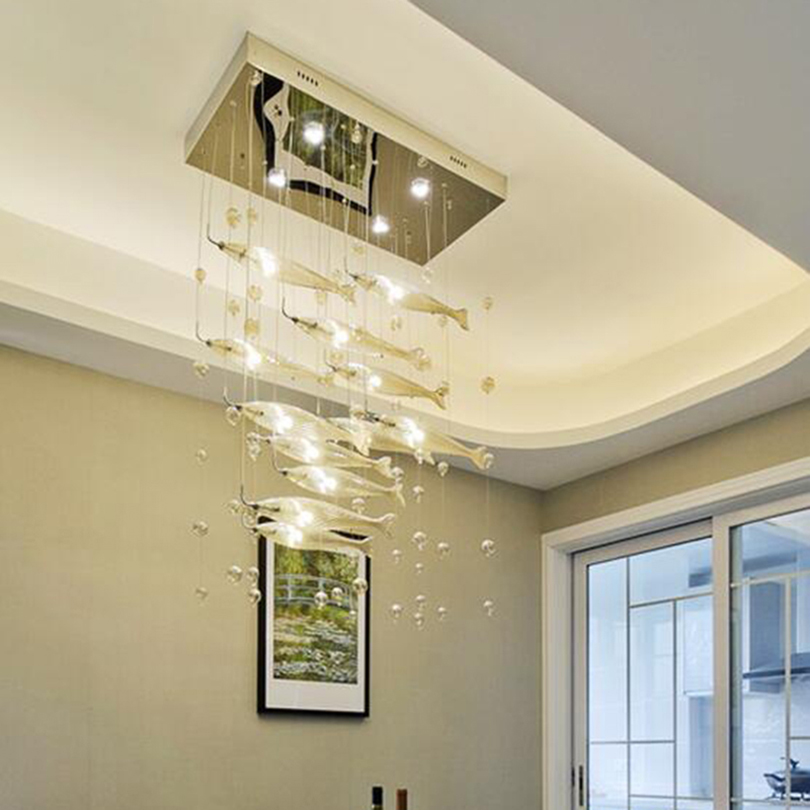 Modern Glass Bubbles Fish Chandelier Crystal Creative Pendant Light European Style Luxury LED Lamp Home Cafe Bar Deco Lighting Fixture
Modern Glass Bubbles Fish Chandelier Crystal Creative Pendant Light European Style Luxury LED Lamp Home Cafe Bar Deco Lighting Fixture