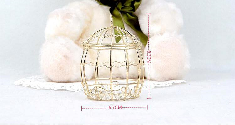 Wedding Favor Box European creative Gold Matel Boxes romantic wrought iron birdcage wedding candy box tin box wholesale Wedding Favors