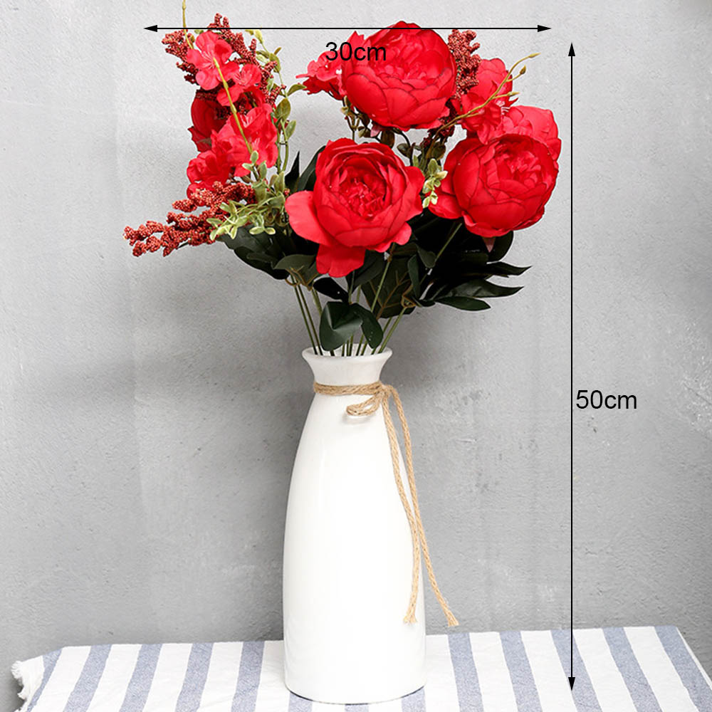 12 Heads Artificial Flowers Peony Vivid Flores Real Touch Fake Silk Flower Wedding Bridal Holding Wreath Bouquet Home Decoration, Beige
12 Heads Artificial Flowers Peony Vivid Flores Real Touch Fake Silk Flower Wedding Bridal Holding Wreath Bouquet Home Decoration, Beige
