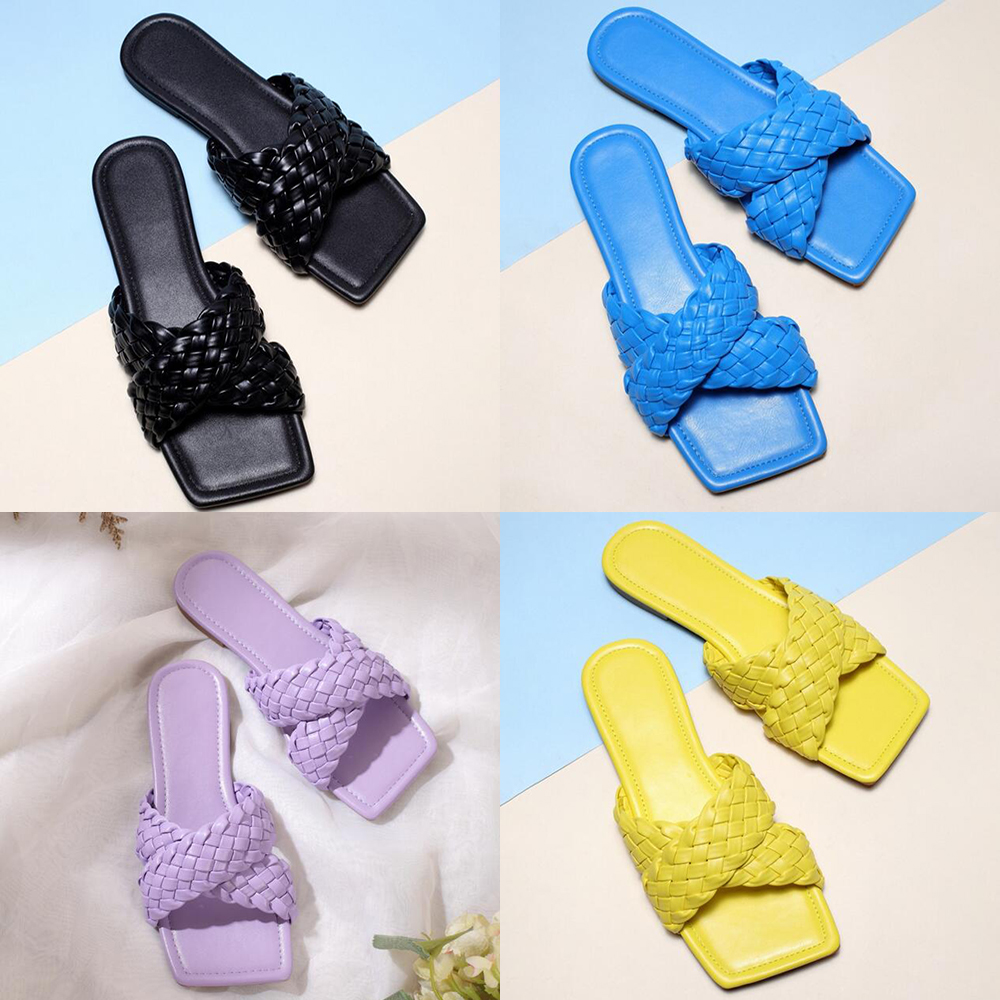 Designer Womens Sexy Rattan Summer Square Toes Flat Heel Sandals 5 Colors Ladies Beach shoes Slippers Sliders Shoes, Black
Designer Womens Sexy Rattan Summer Square Toes Flat Heel Sandals 5 Colors Ladies Beach shoes Slippers Sliders Shoes, Black