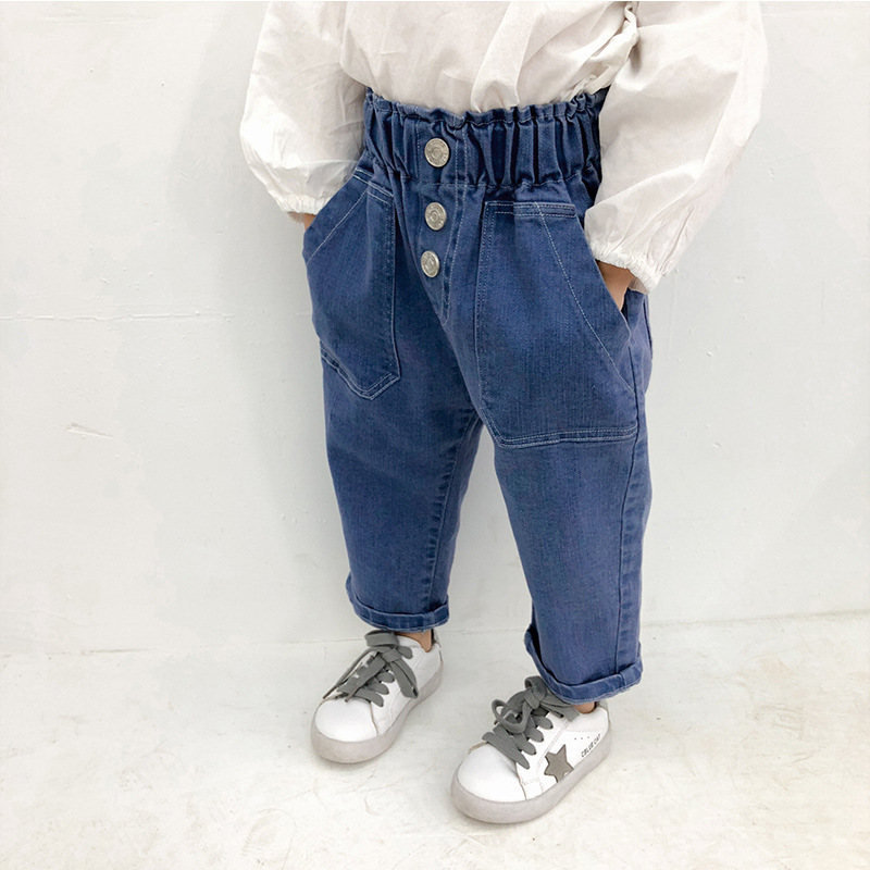 2019 Spring New Arrival korean style cotton pure color all-match fashion casual Jeans long Pants for cute sweet baby girls, Blue
2019 Spring New Arrival korean style cotton pure color all-match fashion casual Jeans long Pants for cute sweet baby girls, Blue