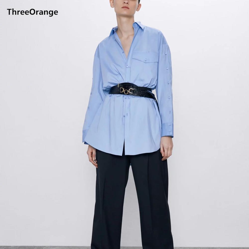 blouse shirt women Split sleeve tops blue loose style pocket design Casual ladies fashion shirt blouse female woman clothes
blouse shirt women Split sleeve tops blue loose style pocket design Casual ladies fashion shirt blouse female woman clothes