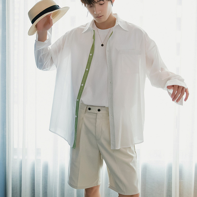 EWQ / men' wear Summer white shirt 2020 fashion loose thin sunscreen clothes long-sleeved oversize tops big size korean 9Y2469
EWQ / men' wear Summer white shirt 2020 fashion loose thin sunscreen clothes long-sleeved oversize tops big size korean 9Y2469