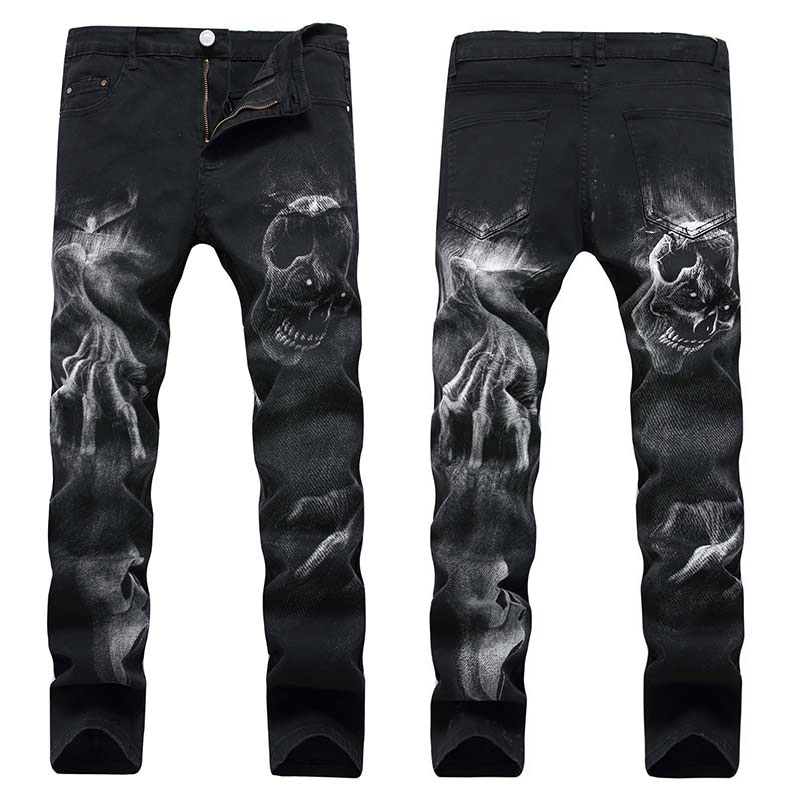 Mens jeans 3D Printing casual Runway elastic jeans Straight denim pants Washed high quality, T-916
Mens jeans 3D Printing casual Runway elastic jeans Straight denim pants Washed high quality, T-916