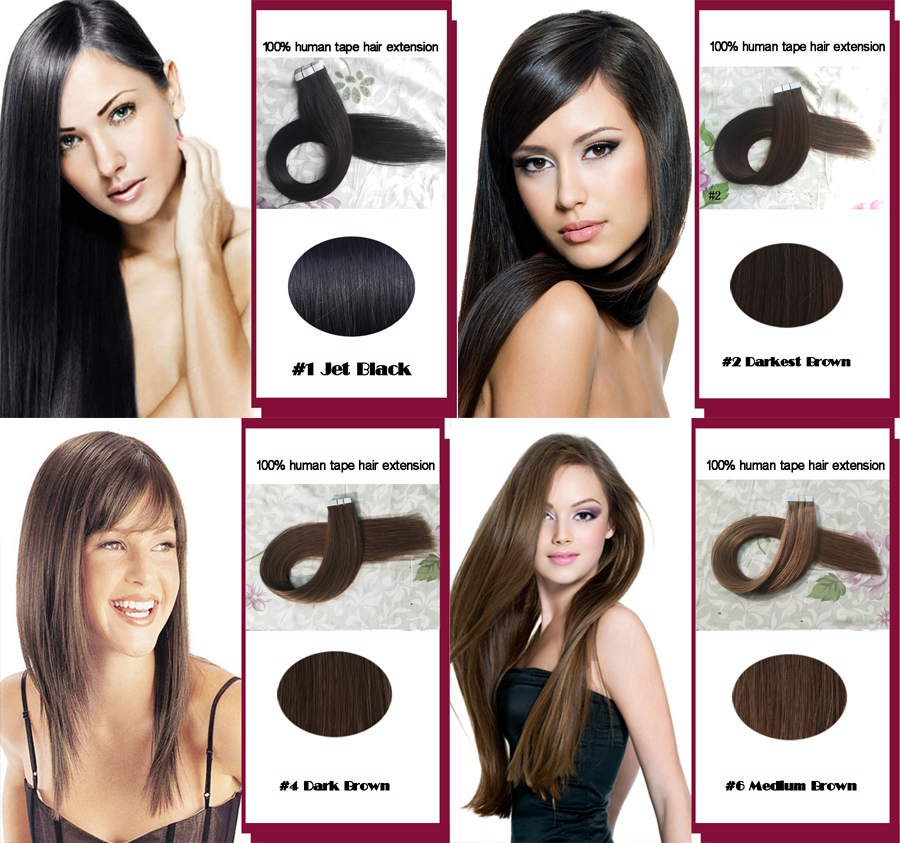Invisible Skin Weft Tape In Human Hair Extension Brazilian Remy Hair 10 Colors Optional Cuticle Aligned Hair 14-24inch 100g/40piece Cheap - view 6