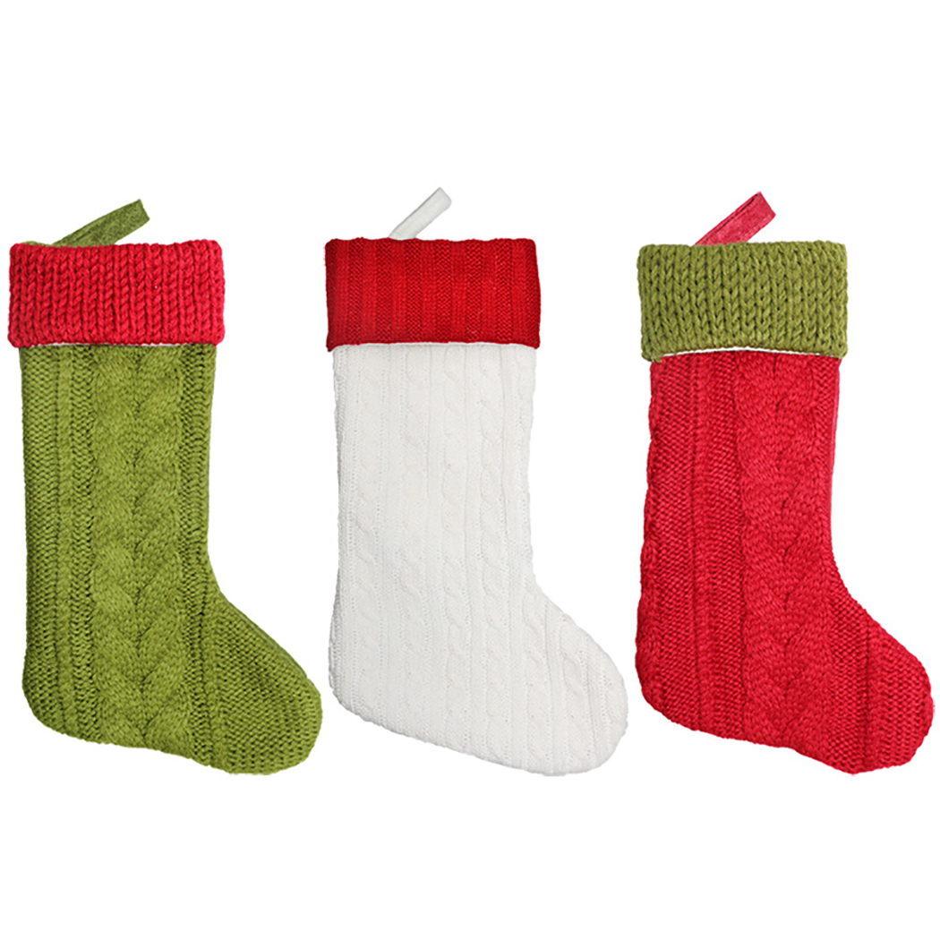 Non-Woven Christmas Stocking Creative Solid Color Knitting Gift Bag Container Hanging Stocking For Xmas Tree Festival Kid Gifts
Non-Woven Christmas Stocking Creative Solid Color Knitting Gift Bag Container Hanging Stocking For Xmas Tree Festival Kid Gifts