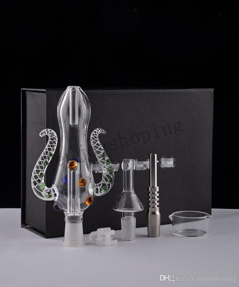 hookahs water pipe sets domeless nail quartz glass bong oil RIGS conduit accessory gift box 14mm