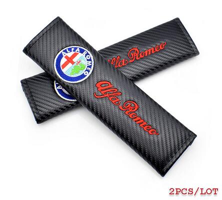 

Car Sticker seat belt Case For Alfa Romeo 156 Mito 147 159 Giulietta Accessories Car-Styling 2PCS, Black