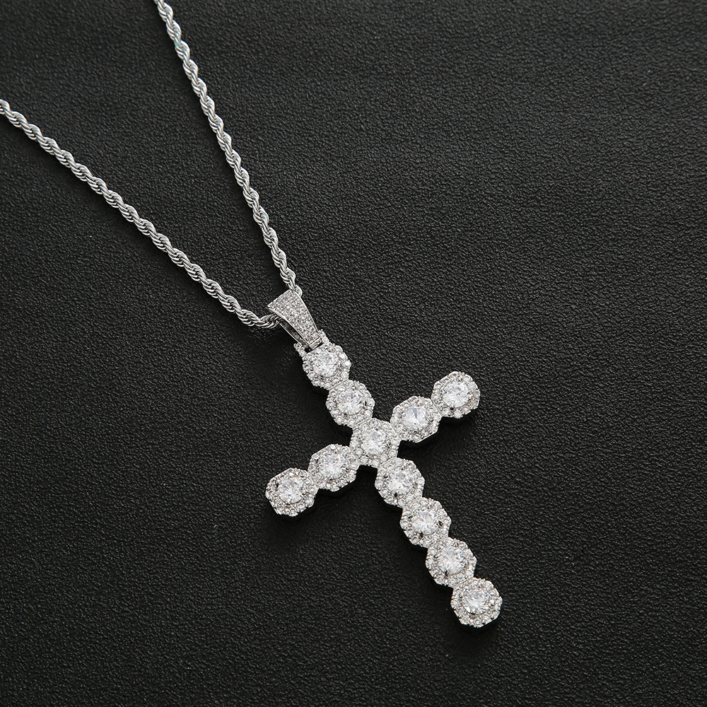 Large Cuban Cross Pendant Necklace With Chain Gold Silver Cubic Zircon Men Women Hip hop Rock Jewelry
Large Cuban Cross Pendant Necklace With Chain Gold Silver Cubic Zircon Men Women Hip hop Rock Jewelry