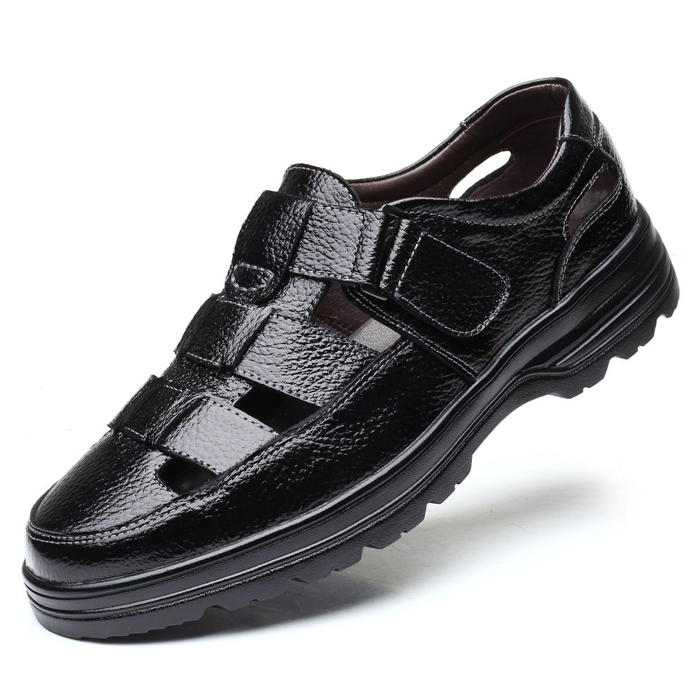 Men hollow casual shoes men magic stick sandals genuine leather sandals for man cover toe sandal old man sandal zy449, Black
Men hollow casual shoes men magic stick sandals genuine leather sandals for man cover toe sandal old man sandal zy449, Black