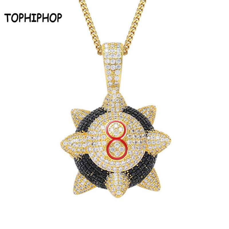 TOPHIPHOP Charm Meteor hammer Snumber 8 Pendants With Tennis Chain Copper Material Cubic Zirconia Hip Hop Jewelry Gift
TOPHIPHOP Charm Meteor hammer Snumber 8 Pendants With Tennis Chain Copper Material Cubic Zirconia Hip Hop Jewelry Gift