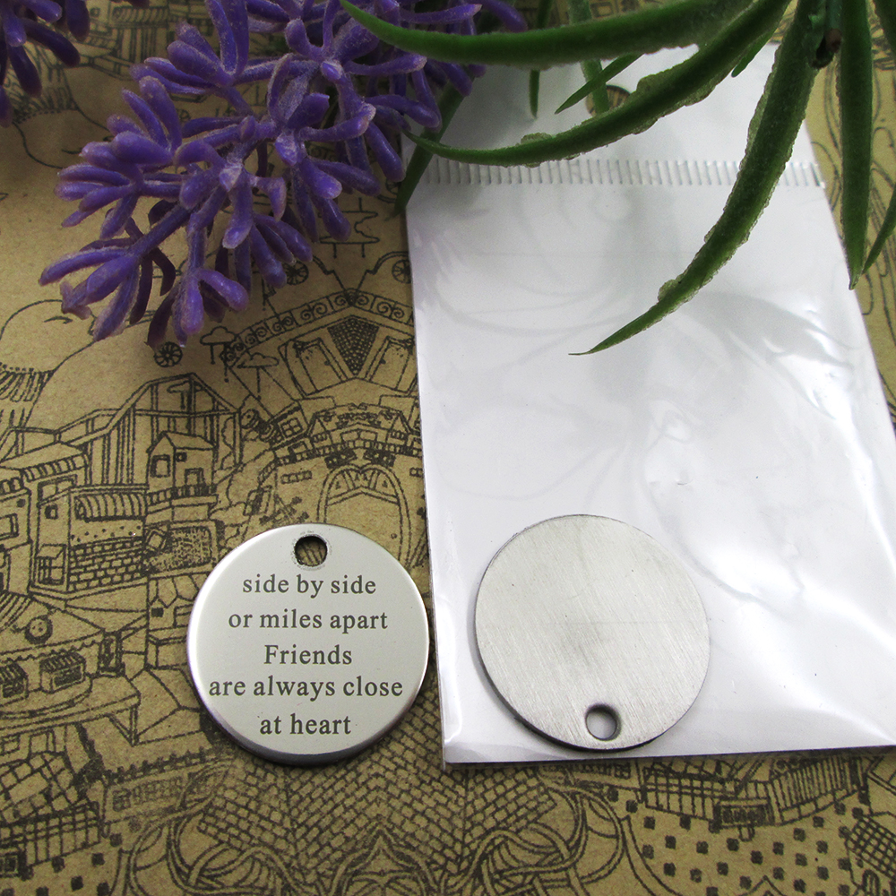 40pcs--"side by side or miles apart Friends"stainless steel charms more style for choosing DIY Charms pendants for necklace
40pcs--"side by side or miles apart Friends"stainless steel charms more style for choosing DIY Charms pendants for necklace