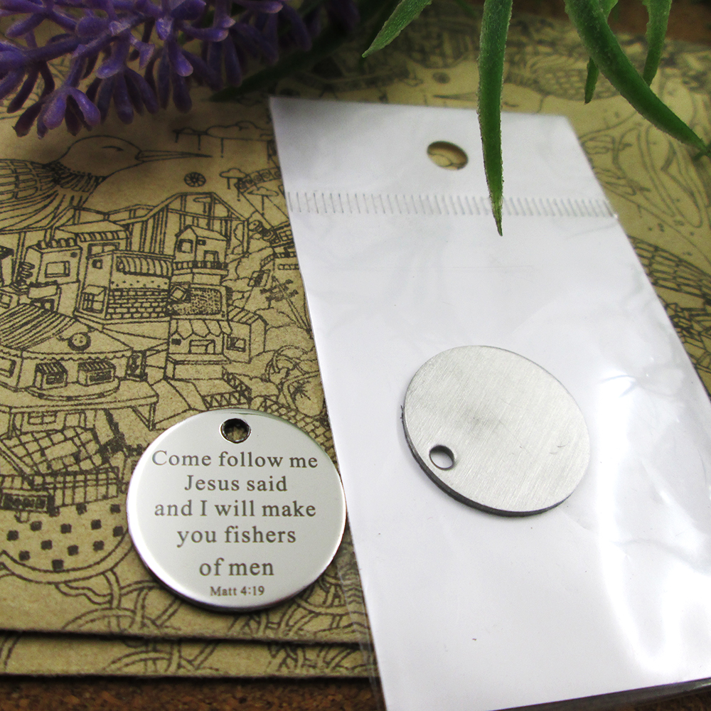 40pcs--"come follow me. Jesus said"stainless steel charms more style for choosing DIY Charms pendants for necklace
40pcs--"come follow me. Jesus said"stainless steel charms more style for choosing DIY Charms pendants for necklace