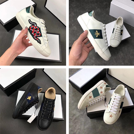 New arrival Mens Women Men Luxury Designer Leather Casual white black Ace Sneakers Fashion casual shoes Embroidered flats Size 34-45
New arrival Mens Women Men Luxury Designer Leather Casual white black Ace Sneakers Fashion casual shoes Embroidered flats Size 34-45