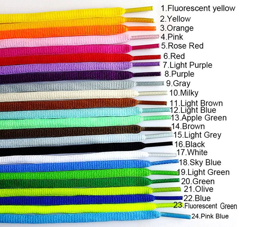 1 Pair Hot Sale 51 Inch Athletic Shoelaces Practical Solid Color Sport Sneaker Boots Shoe Laces Strings 57 Colors Free Shipping