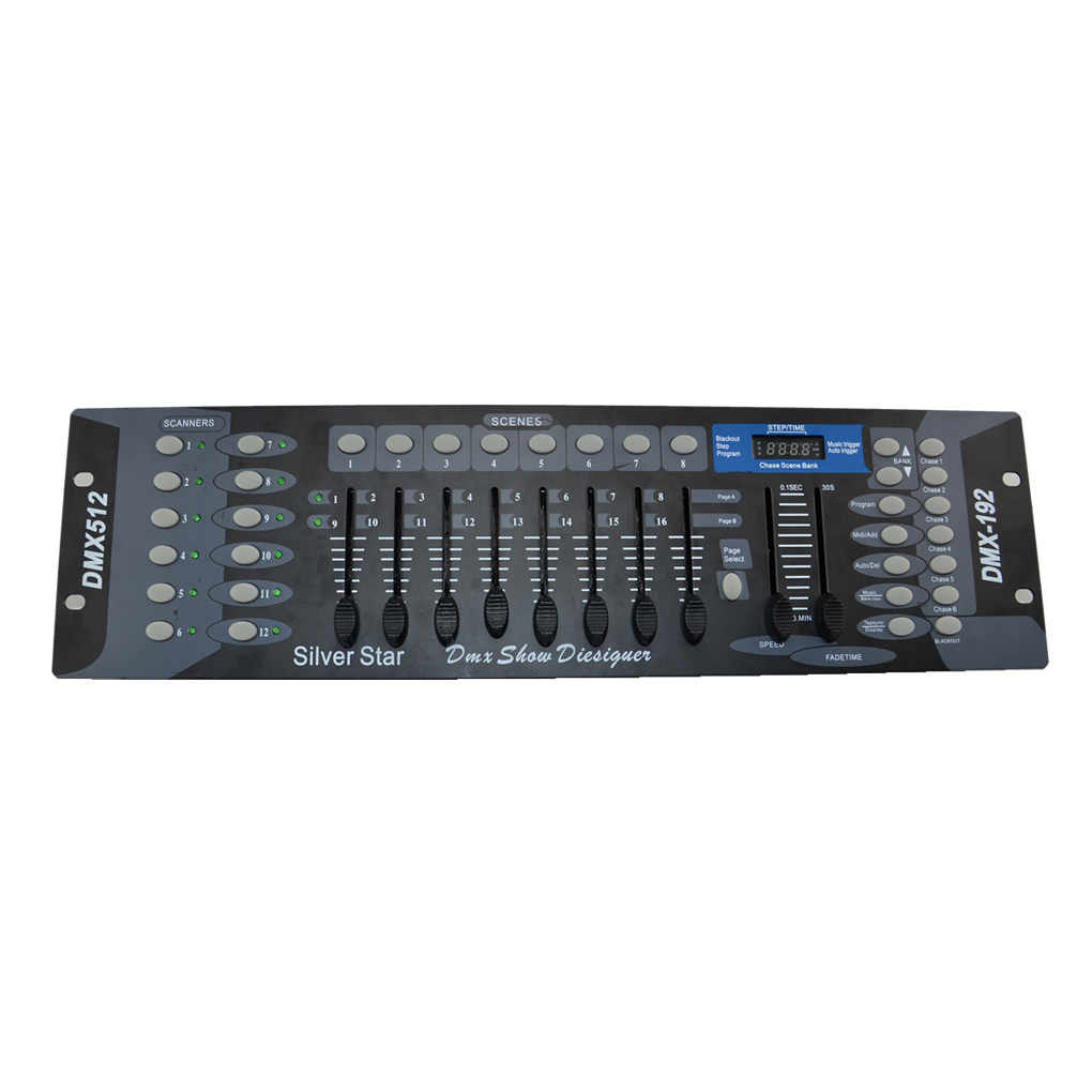 AUCD 8 Scenes 192 Channels DMX 512 Controller Console for Pro DJ Operator Stage Lights Master-Slave Control Lighting Accessories DMX192