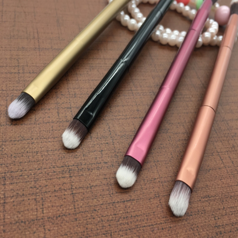 Wholesale Single double-ended aluminium tube eye brush eye shadow brushes Professional Cosmetic Make up Brush tools