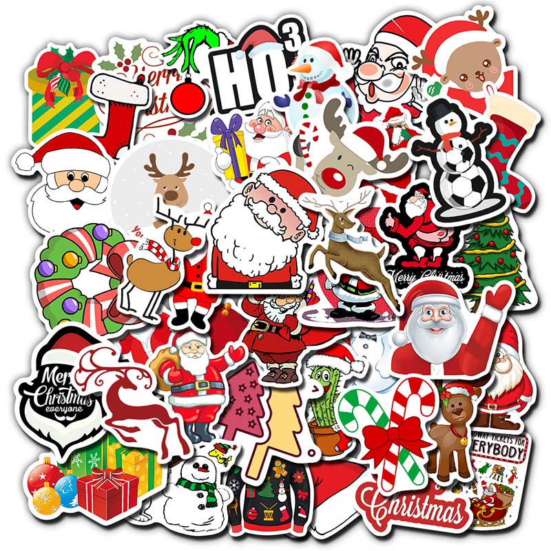 Christmas Stickers and Decals Designs Vinyl Decals DIY Decorations for Skateboard Laptop Car Luggage Motorcycle Computer