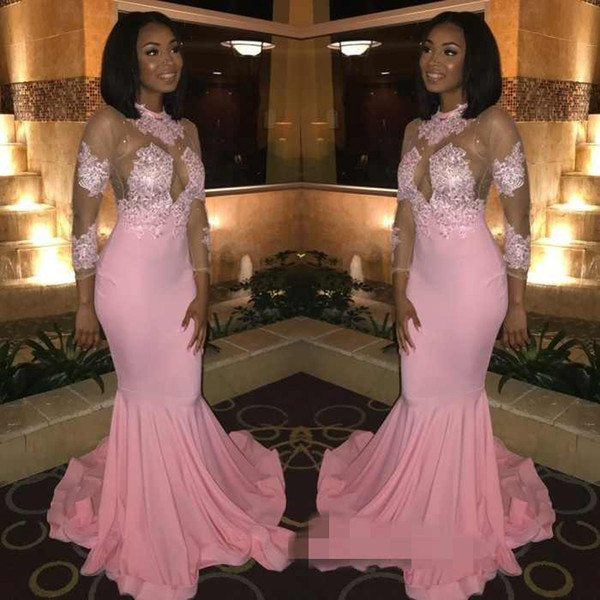 2019 New Custom Made Pink Prom Dresses Jewel Neck Illusion 3/4 Lace Long Sleeves Ruffles Sweep Train Mermaid Evening Special Occasion Gowns, Yellow
2019 New Custom Made Pink Prom Dresses Jewel Neck Illusion 3/4 Lace Long Sleeves Ruffles Sweep Train Mermaid Evening Special Occasion Gowns, Yellow