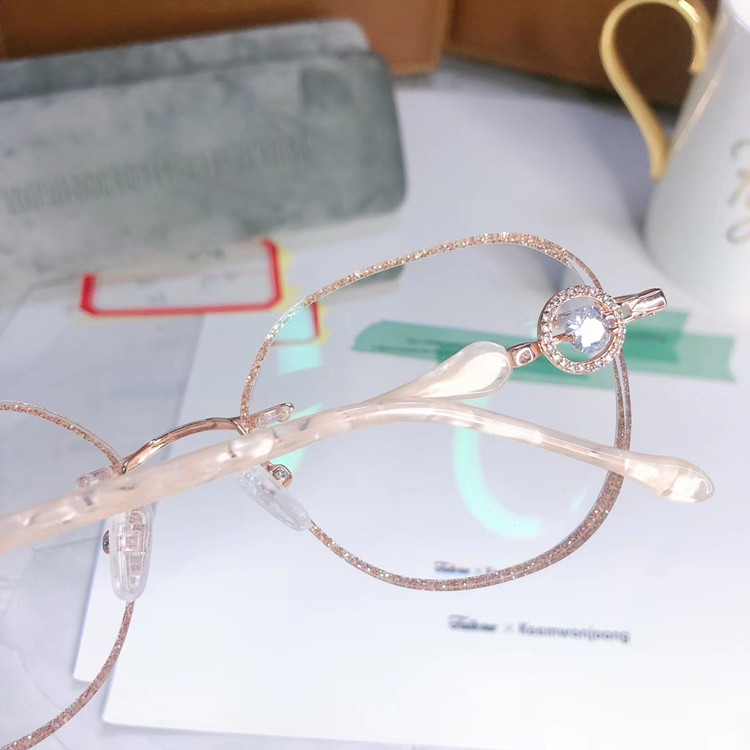 2020 Super-Exqusite women rimless glasses frame muti-shaped diamond decoration cutting-edge glasses for prescription glasses fullset packing