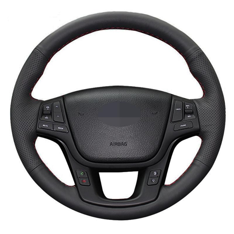 Car Steering Wheel Cover DIY Black Genuine Leather Steering Wheel Cover For Kia Sorento 2009-2014
Car Steering Wheel Cover DIY Black Genuine Leather Steering Wheel Cover For Kia Sorento 2009-2014
