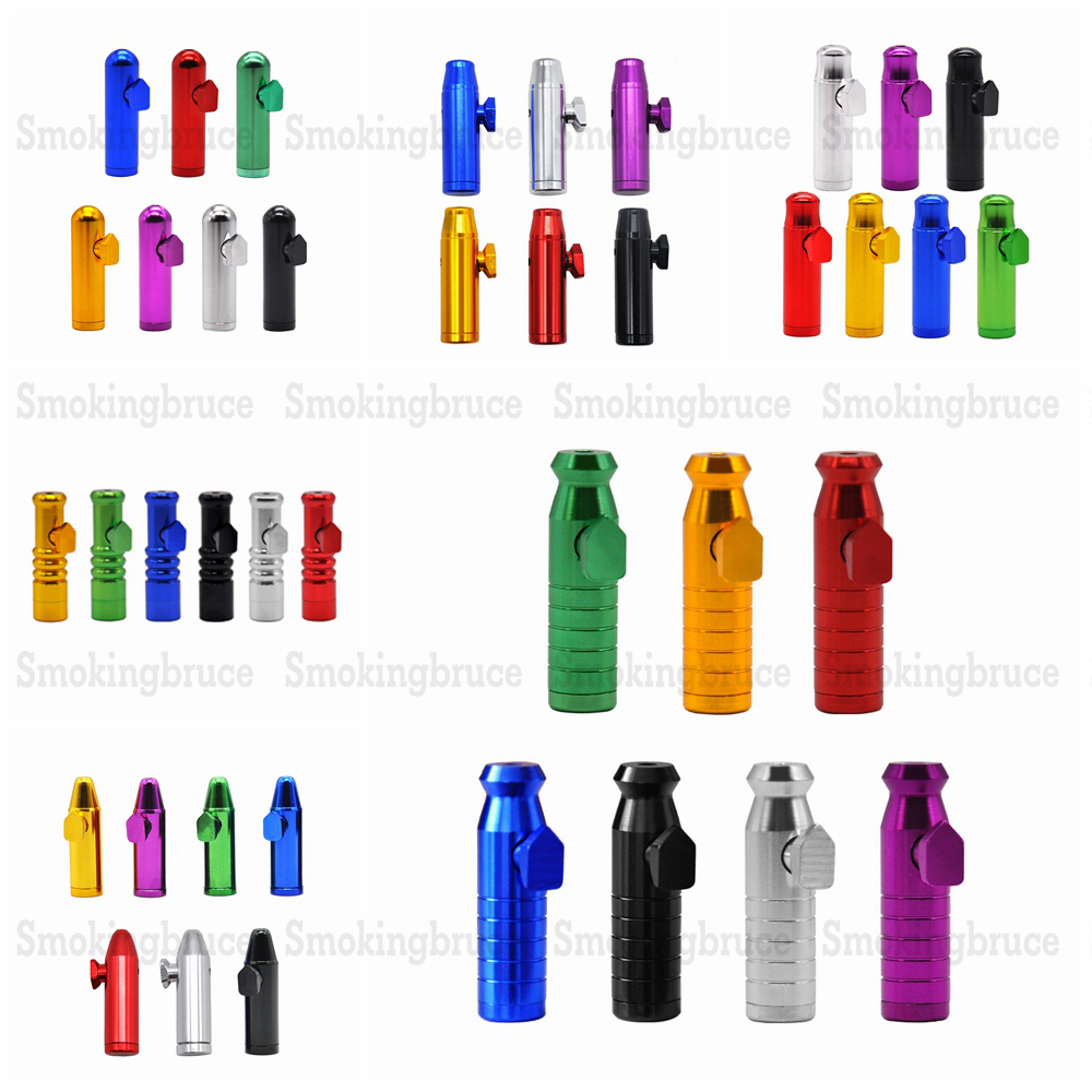 Snuff Snorter Series Bullet Rocket Aluminum Alloy Snuff Snorter Sniffer Dispenser Nasal Pipe Smoking Hand Pipe Metal Tobacco Smoke Pipes
Snuff Snorter Series Bullet Rocket Aluminum Alloy Snuff Snorter Sniffer Dispenser Nasal Pipe Smoking Hand Pipe Metal Tobacco Smoke Pipes