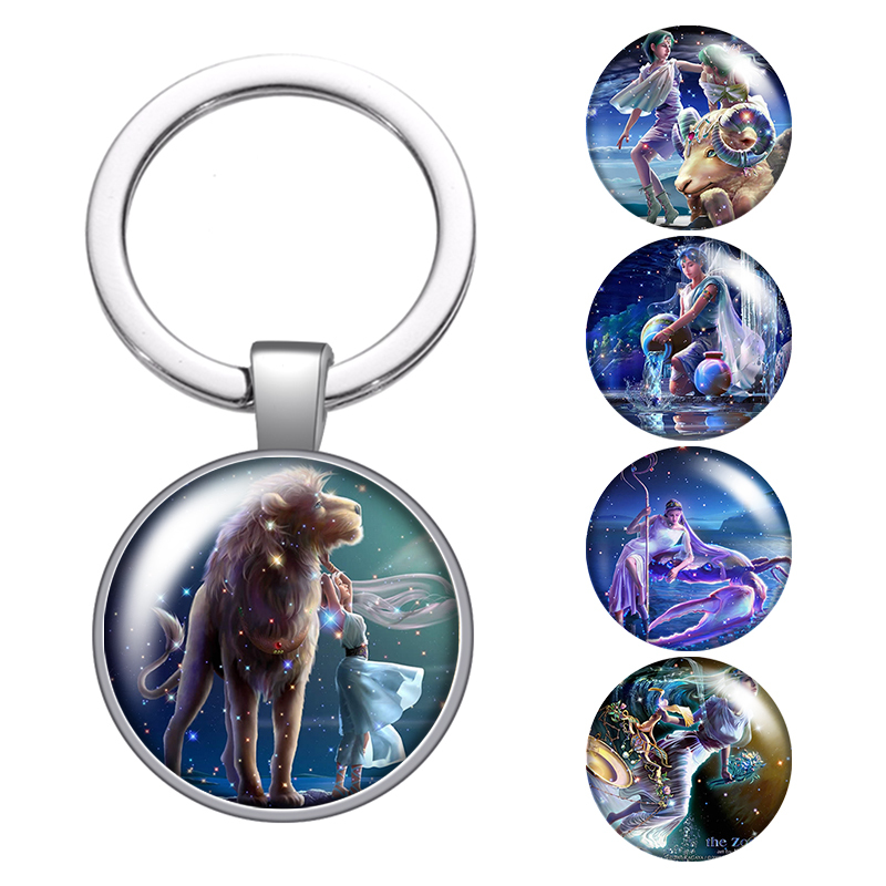 12 Constellations Starry Sky Glass Cabochon Keychain Bag Car Key Chain Ring Holder Charms Silver Keychains For Men Women Gifts
12 Constellations Starry Sky Glass Cabochon Keychain Bag Car Key Chain Ring Holder Charms Silver Keychains For Men Women Gifts