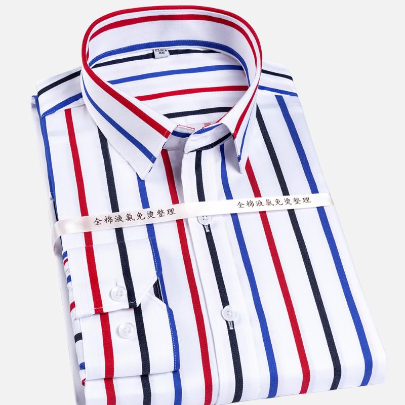 High grade pure cotton non-iron well fit formal men social striped shirts long sleeve male apparel without chest pocket, Yq22
High grade pure cotton non-iron well fit formal men social striped shirts long sleeve male apparel without chest pocket, Yq22