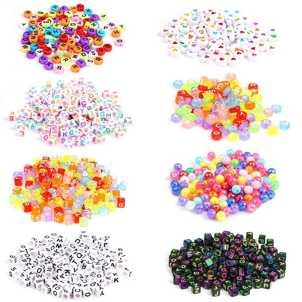 Kimter 1300PCS Acrylic White Round Letter Alphabet Beads with Elastic Crystal String Cord for Jewelry Making DIY Necklace Bracelet N55Y F
Kimter 1300PCS Acrylic White Round Letter Alphabet Beads with Elastic Crystal String Cord for Jewelry Making DIY Necklace Bracelet N55Y F