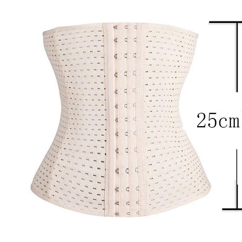 25cm Height Women Steel Boned Bodyhuging Stretch Mesh Breathable Tummy Slimming Belt Shapewear Postpartum Belly Control Body Shaper XS-3XL