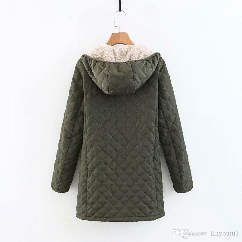 women coats Fashion Winter Women Long Sleeve Hooded Sweatshirt Coat Warm Thicken Zipper Outerwear Hoodies Jacket Female Coats