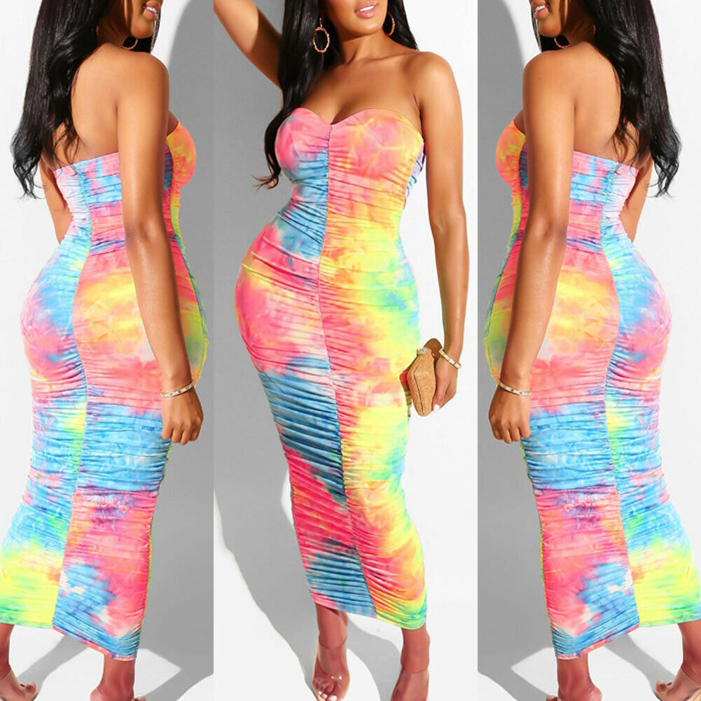Hirigin Multicolor Womens Bodycon Boho Dress Floral Summer Beachwear Off Shoulder Sleeveless Evening Party Long Sundress Vestido, As picture show
Hirigin Multicolor Womens Bodycon Boho Dress Floral Summer Beachwear Off Shoulder Sleeveless Evening Party Long Sundress Vestido, As picture show