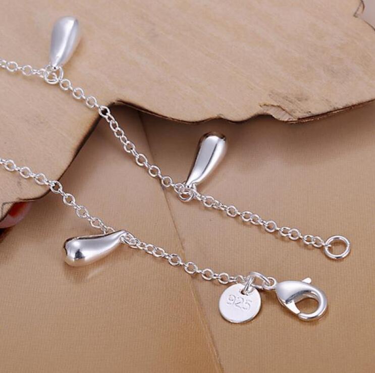High grade 925 sterling silver Drops suit jewelry sets DFMSS305 brand new Factory direct sale 925 silver necklace bracelet ring