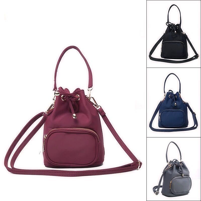 Wholesale Waterproof Canvas Drawstring for women Drawstring bag bucket lady messenger bag mini backpack satchel shoulder bag handbag HBP
