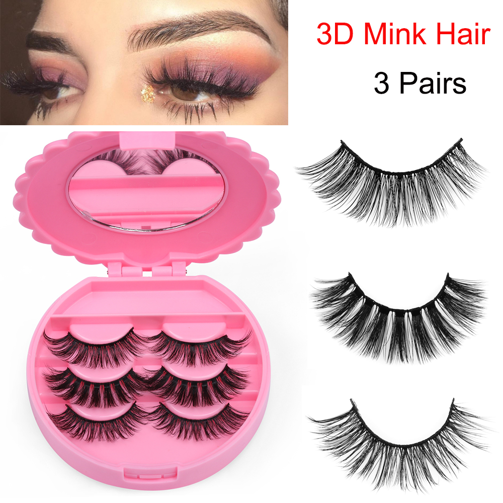 3 Pairs mixed Mink Hair False Eyelashes Wispies Fluffy Lashes Natural Long Eye Lashes With Mirror Case
3 Pairs mixed Mink Hair False Eyelashes Wispies Fluffy Lashes Natural Long Eye Lashes With Mirror Case
