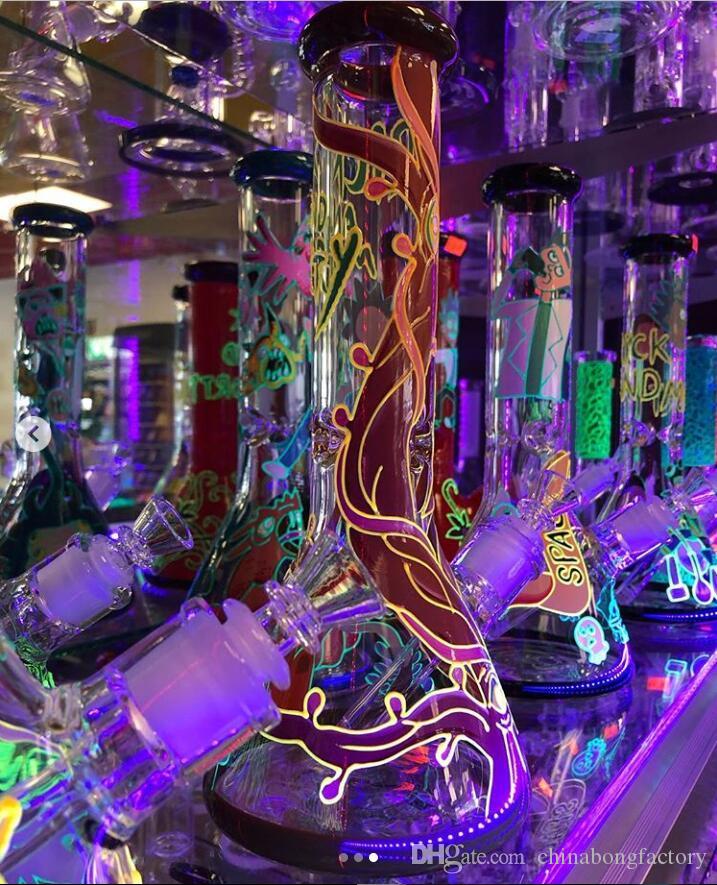 Tall Beaker water Bongs Glow in The Dark glass water pipes big thick 7mm glass dab rig for sale
Tall Beaker water Bongs Glow in The Dark glass water pipes big thick 7mm glass dab rig for sale