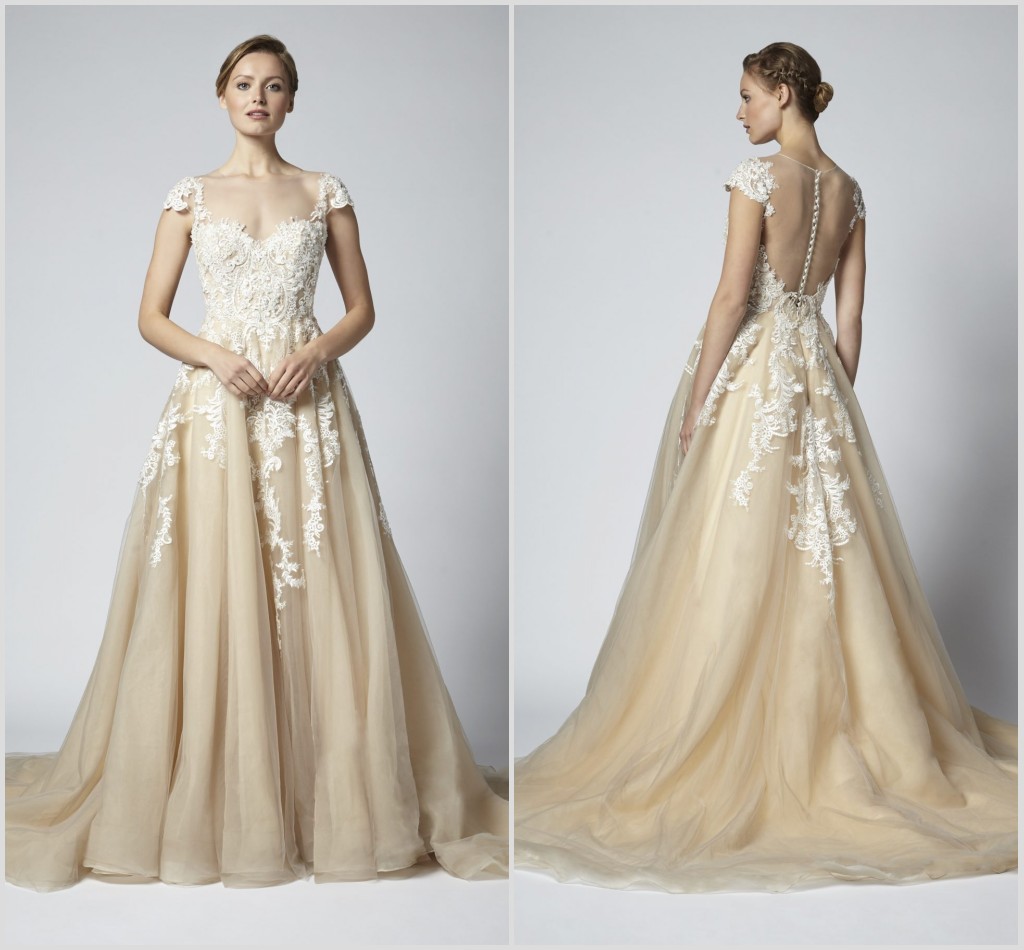 henry roth champagne wedding dresses lace cap sleeve bohemian beach bridal gowns boho a line wedding dress robe de marie
