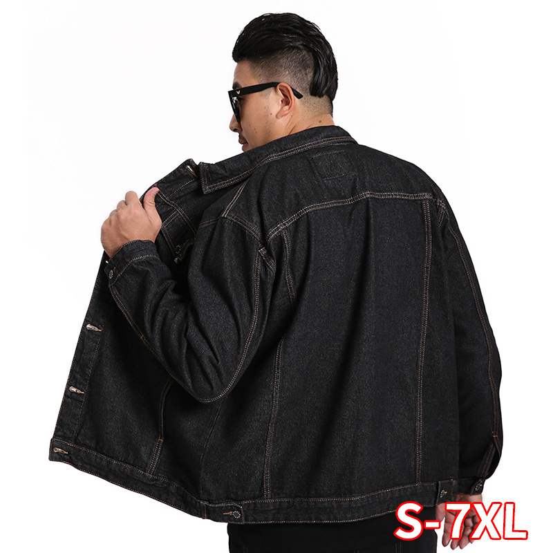 Men Plus Size 7XL New Denim Jacket Men' European And American Lapel Loose Large Jacket Plus Size Men' Clothing, Black
Men Plus Size 7XL New Denim Jacket Men' European And American Lapel Loose Large Jacket Plus Size Men' Clothing, Black