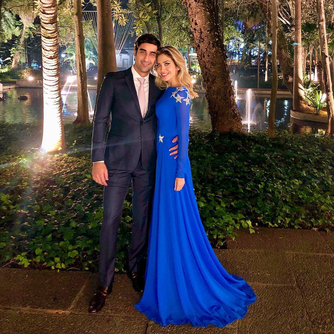 Blue Royal Mermaid Beaded Evening Dresses With Long Sleeves Bateau Neck Backless Formal Dress Overskirt Chiffon Sequined Prom Gowns
