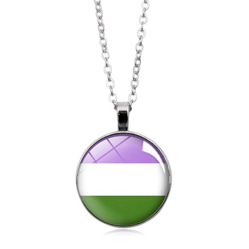Rainbow Gay Pride necklace Love Wins Heart GLBT For Lesbians Gays Pride Bisexuals Transgender Men's LGBT Necklaces Jewelry