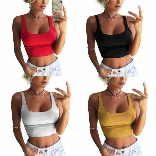 Women Sexy Casual Tank Top Lady Girls Solid Vest Blouse Sleeveless Summer Crop Top Shirt Cami Top Clothes, White
Women Sexy Casual Tank Top Lady Girls Solid Vest Blouse Sleeveless Summer Crop Top Shirt Cami Top Clothes, White