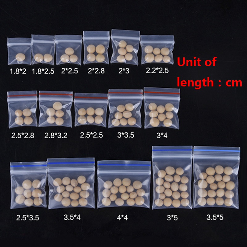 3*4cm*20silk Transparent Closure pockets pouch small thick pouch pill bag jewelry bag