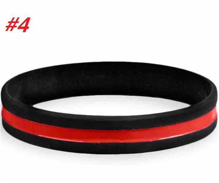 Party Favor 13 styles 500pc/Lot Thin Blue Line American Flag Bracelets Silicone Wristband Soft And Flexible Great For Normal Day Party gifts C0162