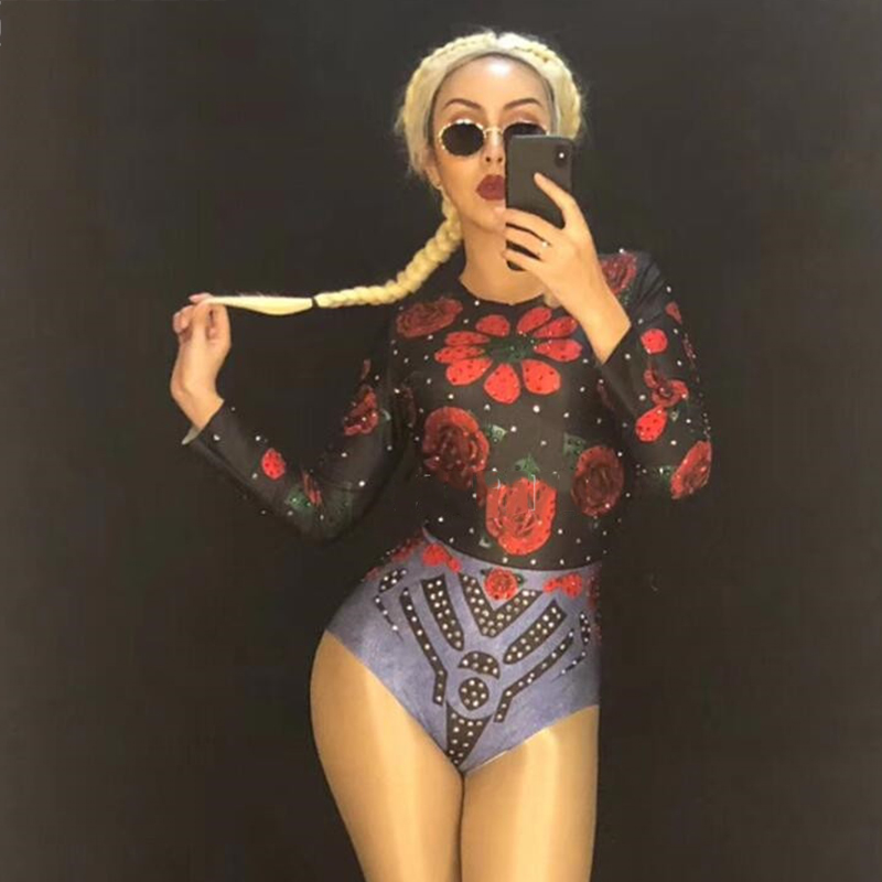 Women Nightclub Party Stretch Flower Rhinestones Bodysuit Sexy Dance Leotard Female Performance Birthday Costume Outfits DT552, As picture
Women Nightclub Party Stretch Flower Rhinestones Bodysuit Sexy Dance Leotard Female Performance Birthday Costume Outfits DT552, As picture