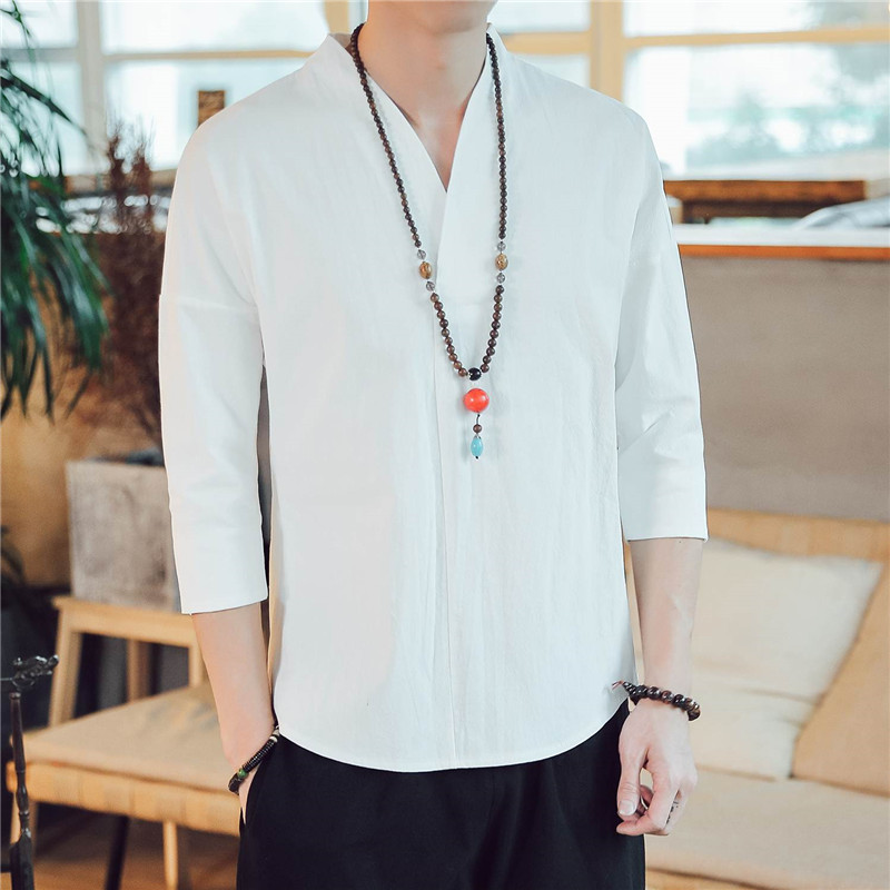 Men Casual Cotton Linen Shirt Summer Three Quarter Sleeve Pullover V-Neck Tops Comfortable Soft New Style Shirts Plus Size -8XL, Black
Men Casual Cotton Linen Shirt Summer Three Quarter Sleeve Pullover V-Neck Tops Comfortable Soft New Style Shirts Plus Size -8XL, Black