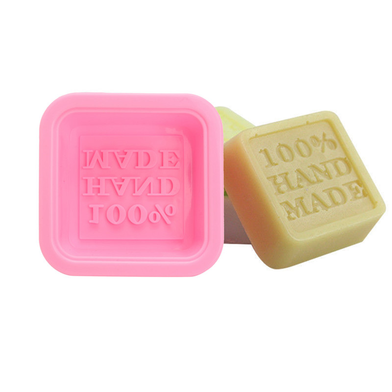 100% hand made design Silicone soap mold 3D Square Shape DIY Cake Muffin Mold Cupcake Pan Reusable Non-stick silicone mould