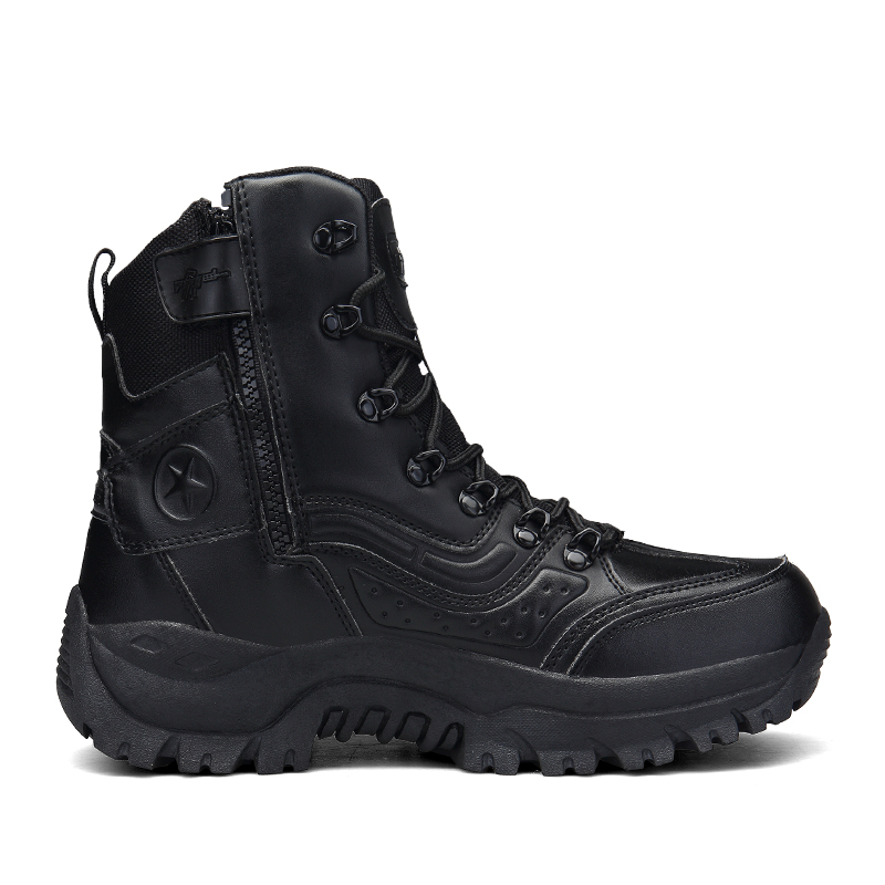 Men's Boot Combat Mens Ankle Boot Tactical Big Size 39-46 Army Male Shoes Work Safety Shoes Motocycle Boots
